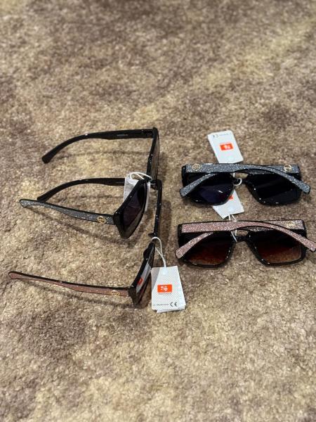 Sonnenbrille Glitzer, türkis und rosa